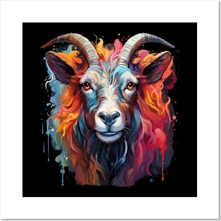 Goat Rainbow Posters and Art